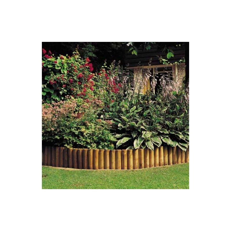 foto del prodotto lasa bordura staccionata rotolo in legno impregnato 180xh22 cm