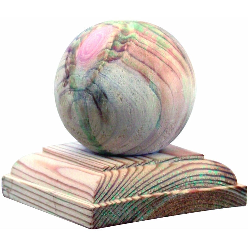 foto del prodotto lasa copripalo in legno impregnato a sfera 9x9xh10 cm sfera recinzione