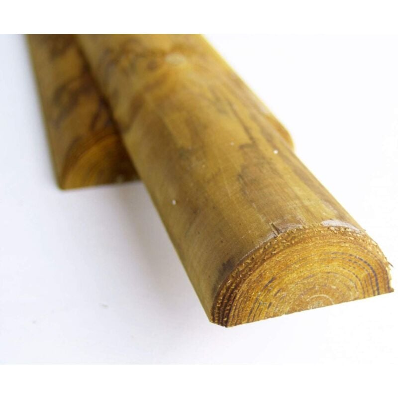 foto del prodotto lasa pali in legno di pino impregnati mezzo tondi 200 cm 8 cm