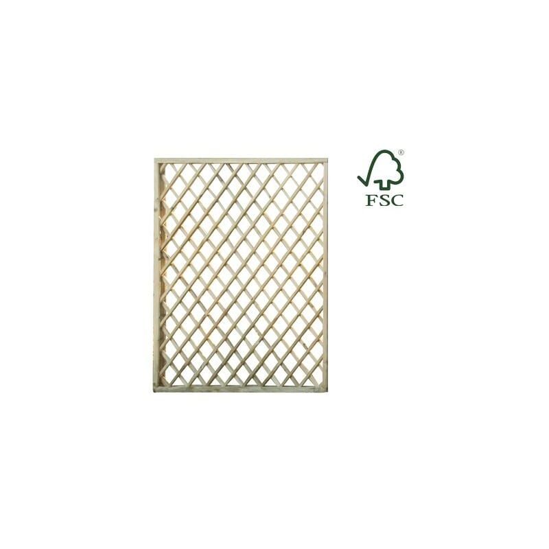 foto del prodotto lasa - pannello grigliato da giardino in legno di pino impregnato 120h180 cm.