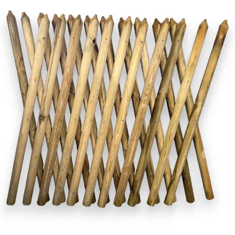 foto del prodotto lasa recinzione traliccio estensibile 250 cm max in legno di pino per esterno 100 cm