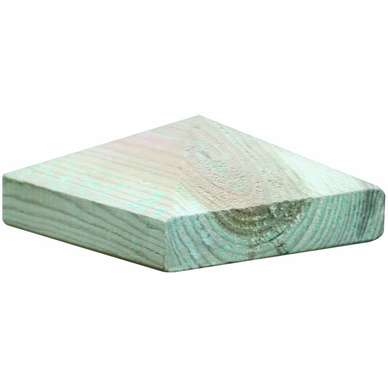 foto del prodotto lasa tavoletta copripalo in legno impregnato 9x9xh4 cm diamante per recinzioni