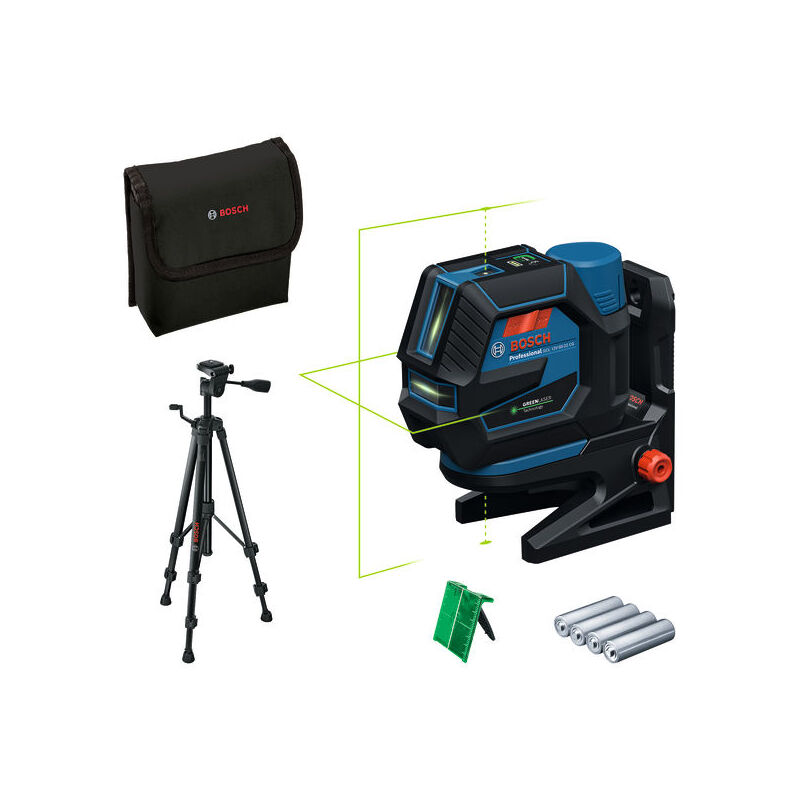 foto del prodotto laser combinato bosch gcl 12v 50 22 cg supporto girevole rm20 treppiede bt150 in borsa