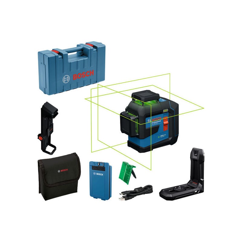 foto del prodotto laser di linea bosch gll 80 33 g con lb10 dk20 batteria ba3,7v xl in valigetta