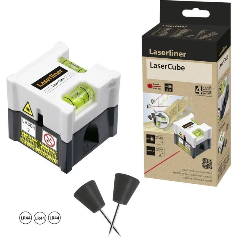 foto del prodotto laserliner lasercube laser a linee raggio di azione max. 5 m