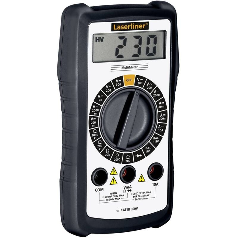 foto del prodotto laserliner - multimeter multimetro portatile digitale cat iii 300 v display counts 1999