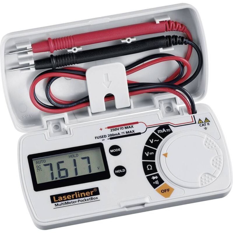 foto del prodotto laserliner pocket box multimetro portatile digitale cat ii 250 v display counts 1999
