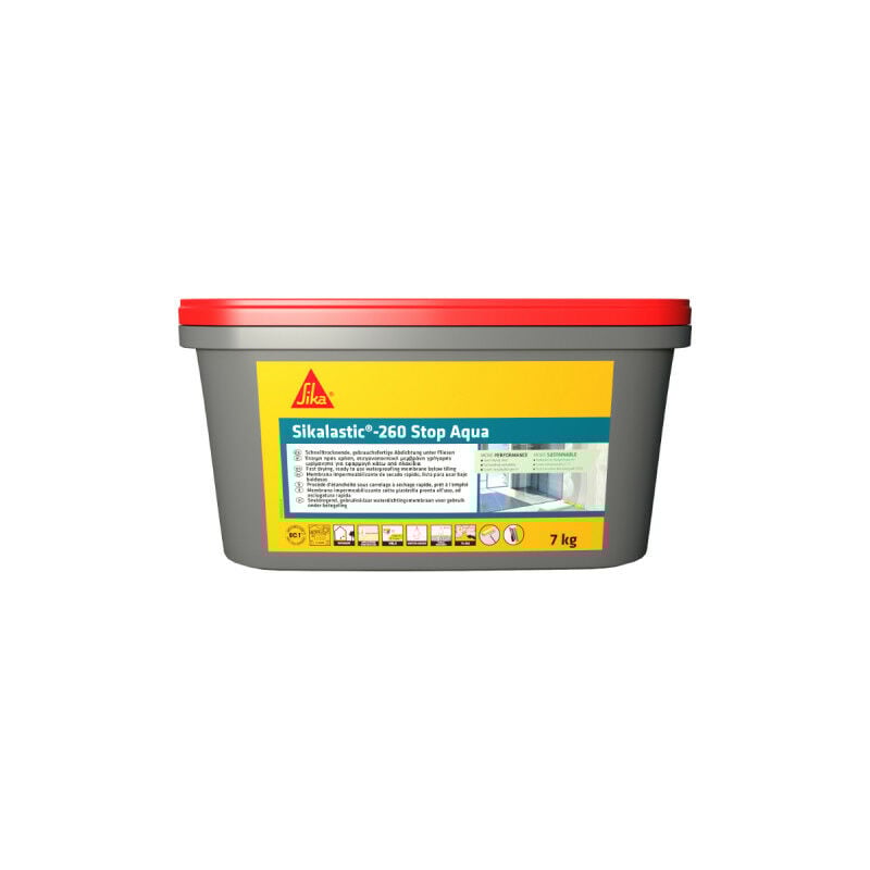 foto del prodotto lastic-260 stop aqua rivestimento impermeabile - 8m² - 7kg - sika