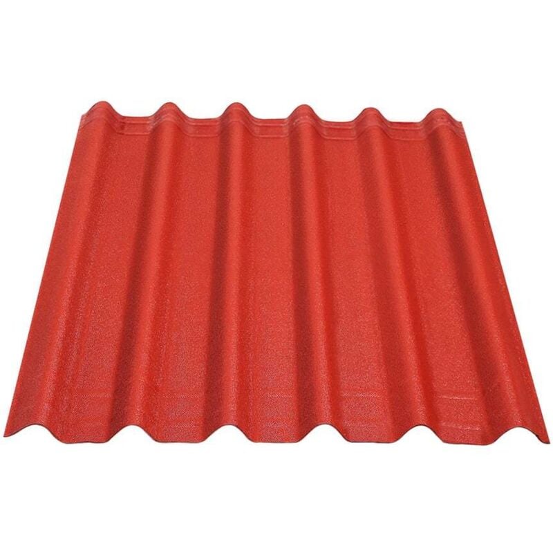 foto del prodotto lastra da copertura onduline dimensioni 100 x 82 cm. colore rosso intense.