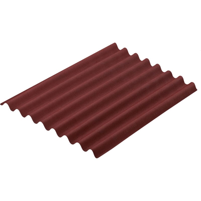 foto del prodotto lastra ondulata da copertura onduline dimensioni 100 x 76 cm. colore rosso