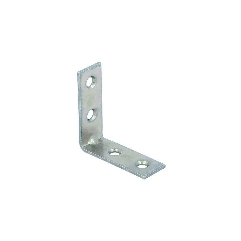 foto del prodotto lastrine di giunzione ad angolo in acciaio zincato bianco 50 x 50 mm. 4 pz.