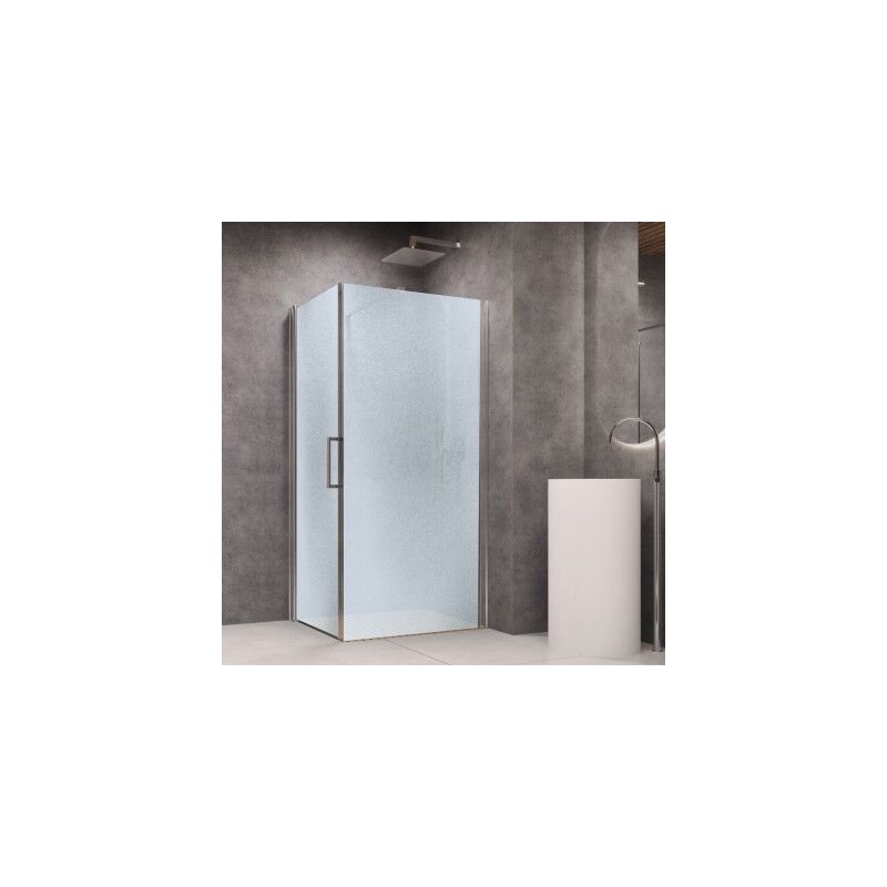foto del prodotto lato fisso per porta battente briar 6 millimetri chrome per box doccia misure 72 75xh195 cm stampato confezione 1