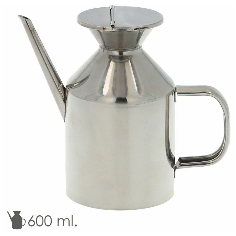foto del prodotto lattina di olio in acciaio inox modello classic 625 ml.