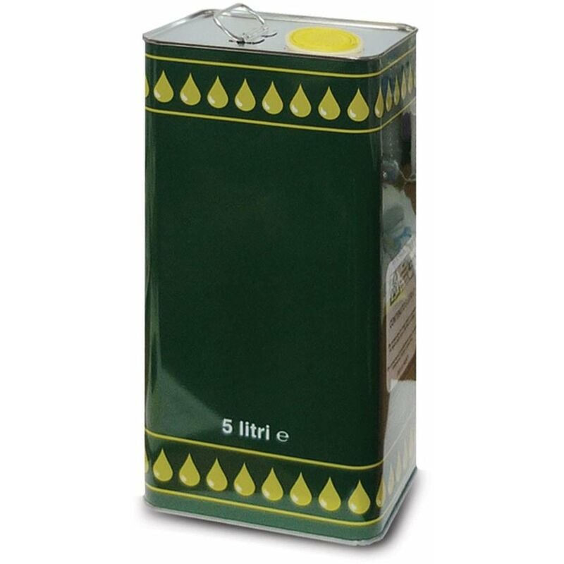 foto del prodotto lattina per olio con tappo, in metallo, a banda stagna. 5 litri confezione da 12 pezzi