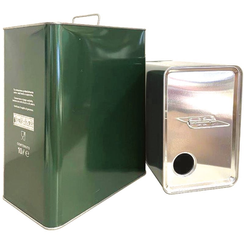 foto del prodotto lattina per olio rettangolare lt.10 lt.10 cm.23x15,5x30x5h. bancale pz.112 