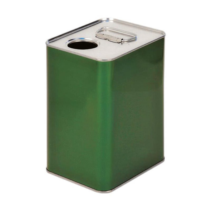 foto del prodotto lattina per olio rettangolare verde lt.3 lt.3 cm.15x12x20,5h. bancale pz.384 