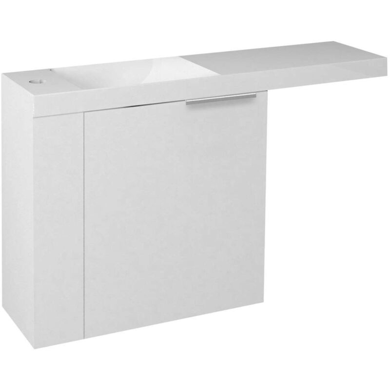 foto del prodotto latus - mobile lavabo 500x500x220 mm, sinistro, bianco lt615-3030 - sapho