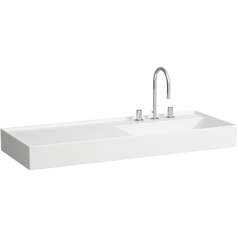 foto del prodotto laufen kartell lavabo, encastr , tablette gauche, 2 trous pour