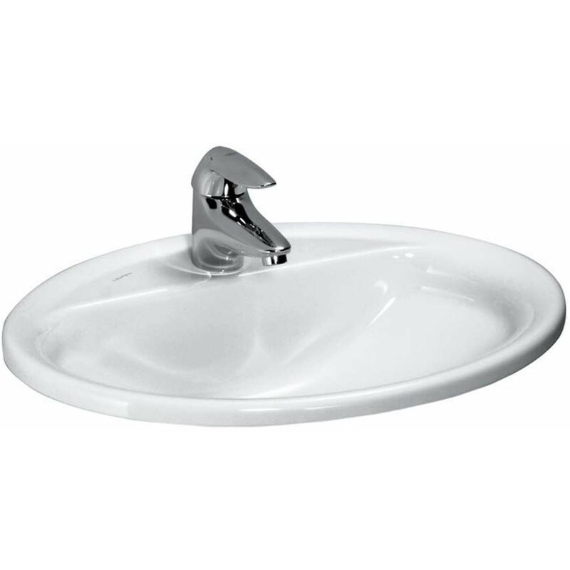 foto del prodotto laufen pro lavabo da incasso, 56x44 cm, 1 foro per miscelatore, bianco h8139510001041