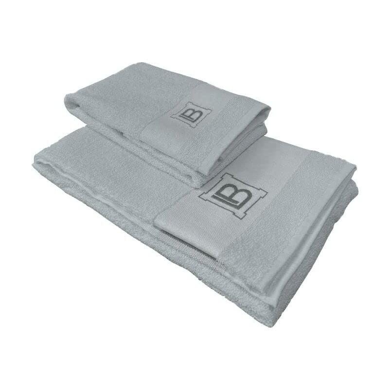 foto del prodotto laura biagiotti, set asciugamani bagno in spugna, grigio, asciugamano viso, asciugamano bidet, 100 percento cotone