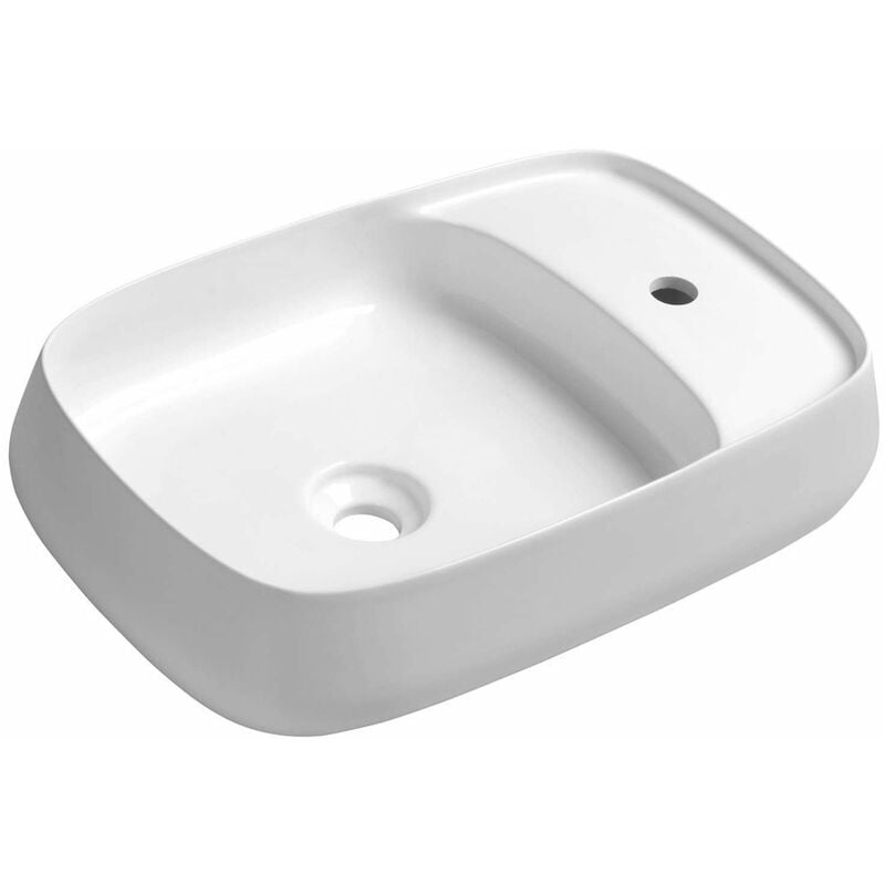foto del prodotto lavabi lavabo aventin 60x40 cm, senza troppopieno, bianco vn060 sapho