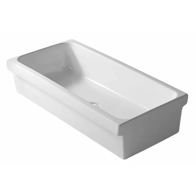 foto del prodotto lavabo a canale 90x45 cm d appoggio o sospeso in ceramica lucida