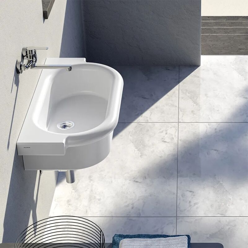 foto del prodotto lavabo a canale 90x45 modello kenia in ceramica d appoggio o sospeso