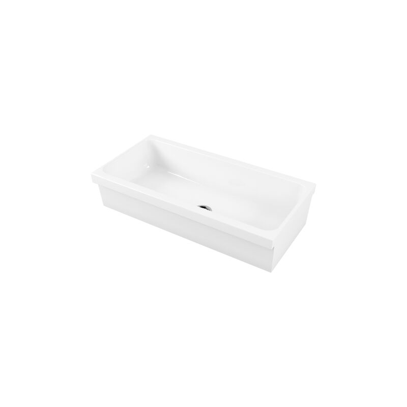 foto del prodotto lavabo a canale 90x45x20 bianco galassia ninive