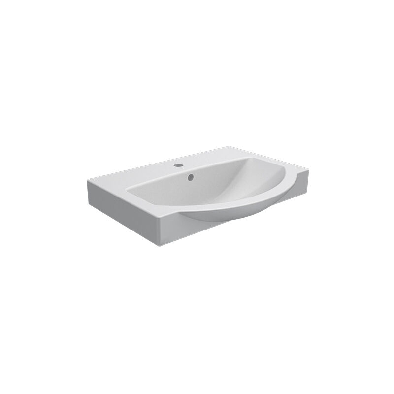 foto del prodotto lavabo a parete 50x40 cm mod lp95 bianco lucido
