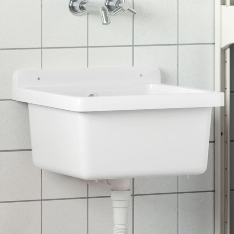 foto del prodotto lavabo a parete bianco 40x40x24 cm in resina vidaxl
