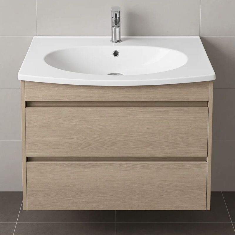 foto del prodotto lavabo ad incasso in mineral marmo cm 91x51 cm curvo per mobile bagno confezione 1
