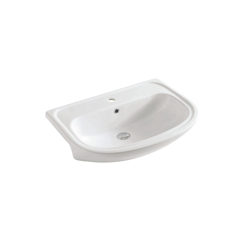 foto del prodotto lavabo apollo semincasso cm. 68x49 in ceramica bianco lucido di