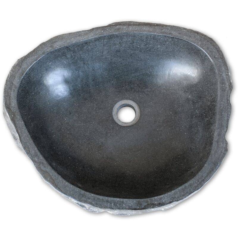foto del prodotto lavabo bagno in pietra di fiume bagno ovale 38 45 cm