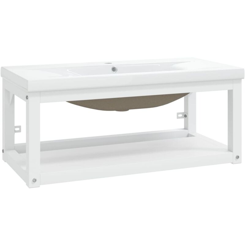 foto del prodotto lavabo bagno telaio lavabo incasso 79 x 38 x 31 cm ferro bianco 020006775