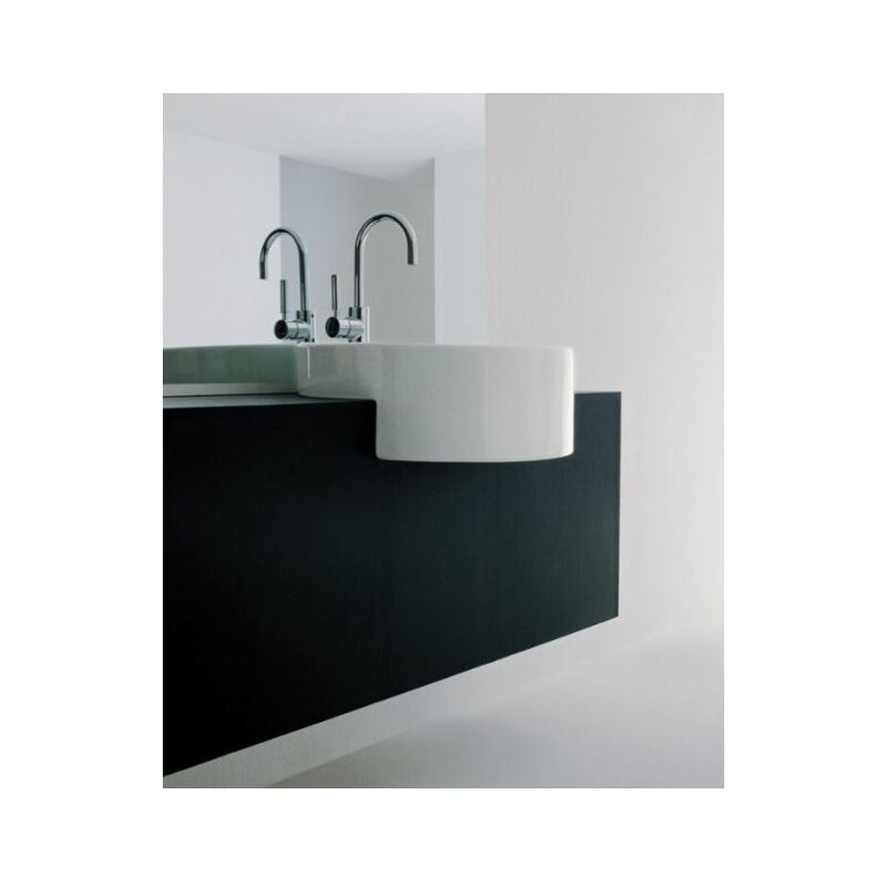 foto del prodotto lavabo bianco semincasso monoforo twin set 42 flaminia