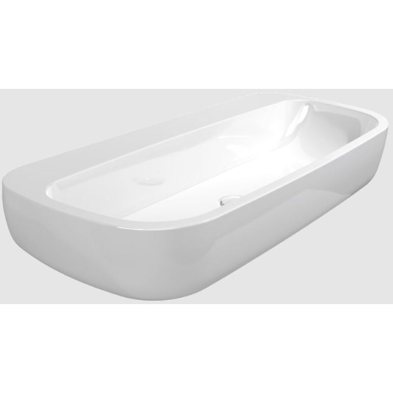 foto del prodotto lavabo cm 100 da appoggio sospeso mono flaminia colore bianco lucido