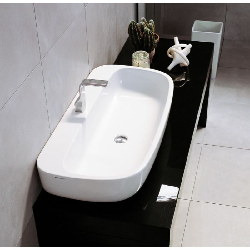 foto del prodotto lavabo cm 100 da appoggio sospeso mono flaminia colore carbone