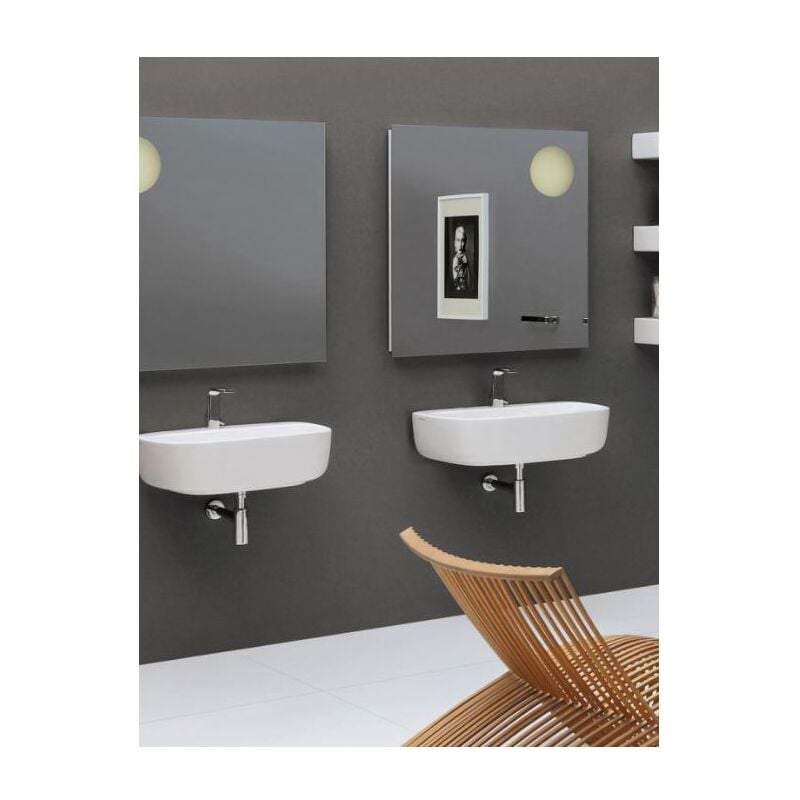 foto del prodotto lavabo cm 74 da appoggio sospeso mono flaminia colore latte opaco