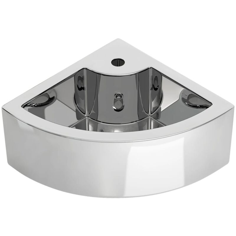 foto del prodotto lavabo con troppopieno 45 x 32 x 12,5 cm ceramica argento 020002586