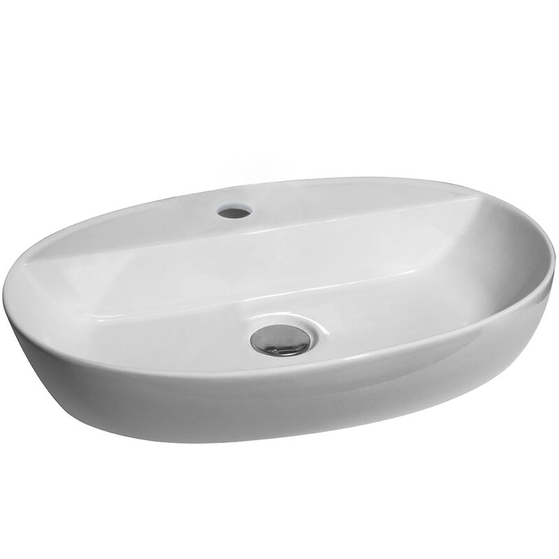 foto del prodotto lavabo d appoggio 60x40 cm mod la63 bianco