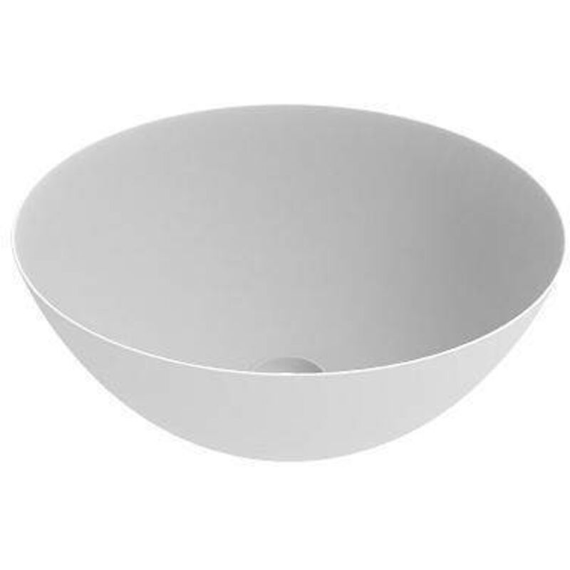 foto del prodotto lavabo d'appoggio di colore bianco opaco con dimensioni 416x155 mm ercos musa blceromusa0001 bianco opaco