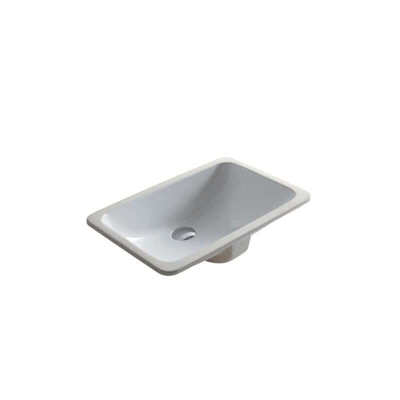 foto del prodotto lavabo d arredo incasso sottopiano 56x37 rettangolare bianco di