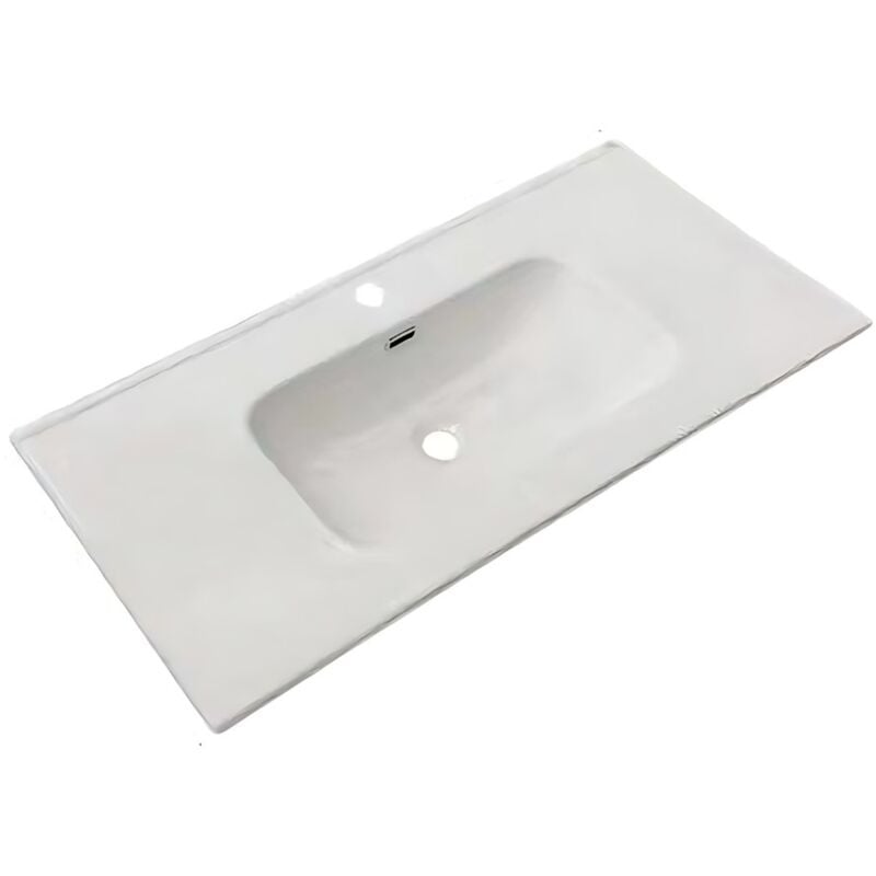 foto del prodotto lavabo da appoggio 101x46.5x14 cm bianco