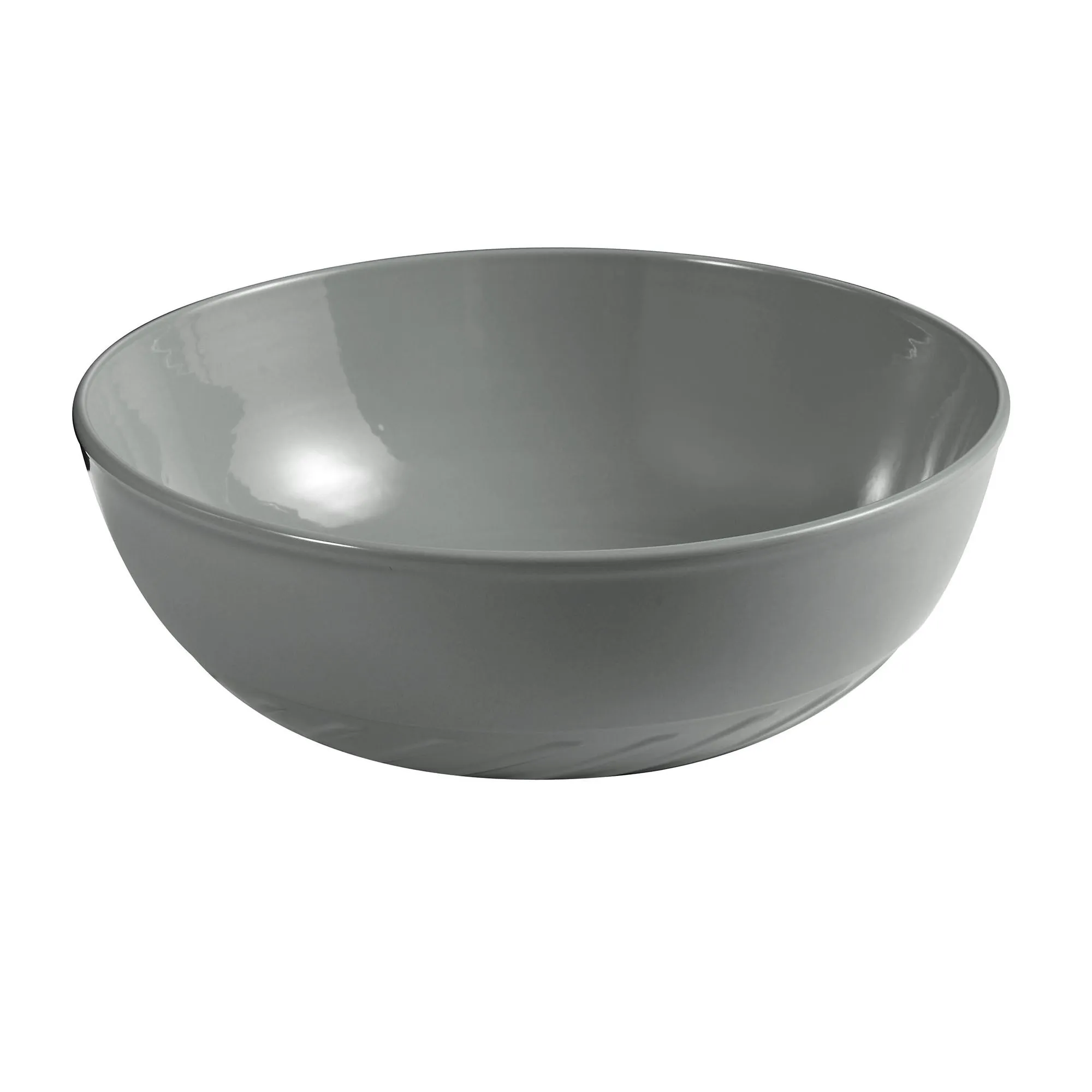 foto del prodotto lavabo da appoggio 40 cm grigio cemento con rilievi sul fondo logos