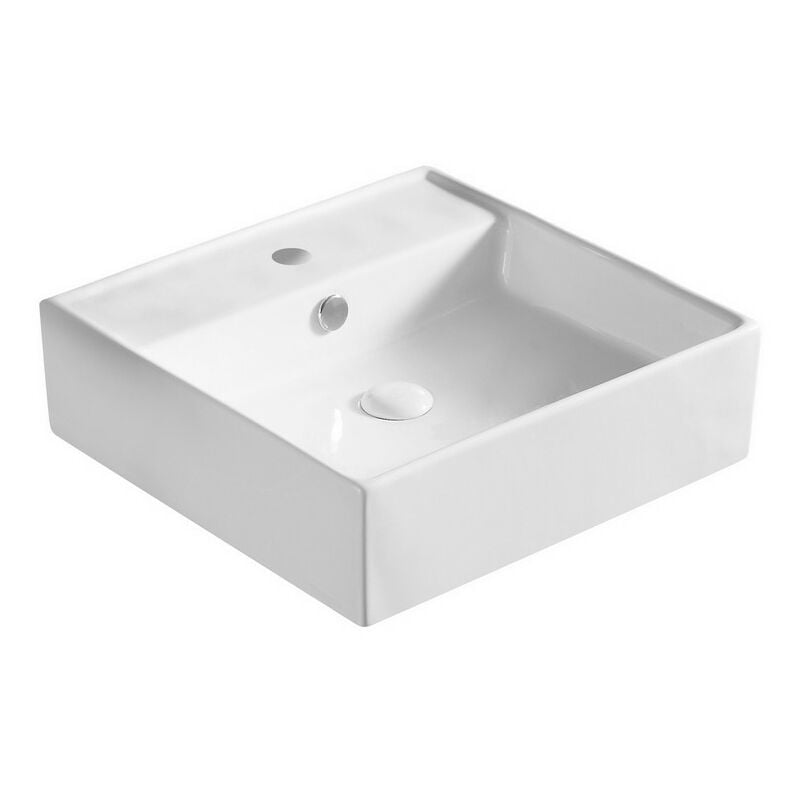 foto del prodotto lavabo da appoggio 46.5 x 46.5 cm, colore bianco