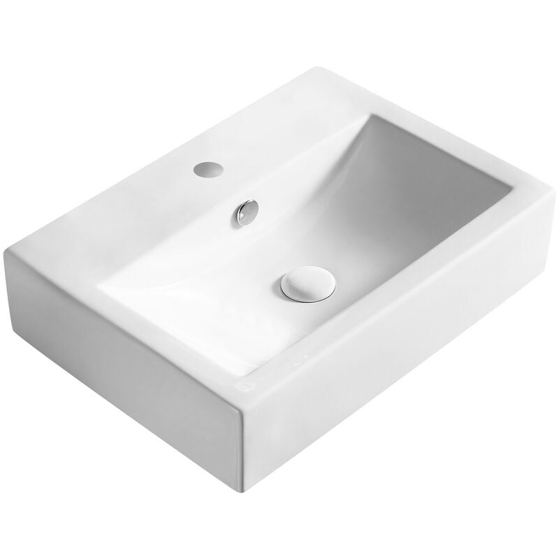 foto del prodotto lavabo da appoggio 54x40.5 cm, colore bianco