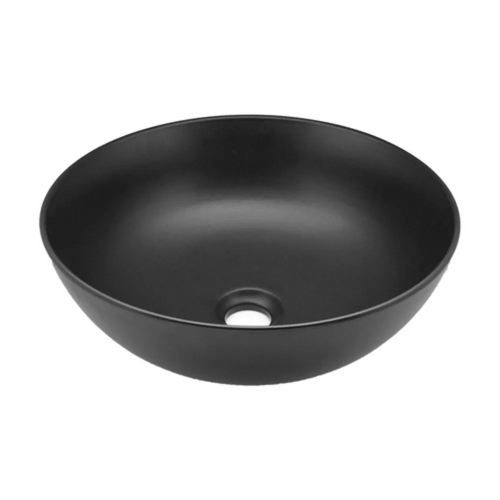 foto del prodotto lavabo da appoggio a ciotola 38,5 cm nero opaco in ceramica espeon