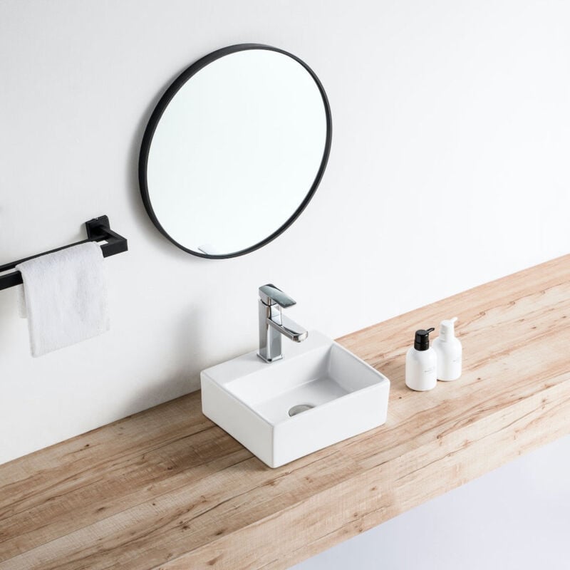 foto del prodotto lavabo da appoggio in ceramica salta 33 x 29 cm