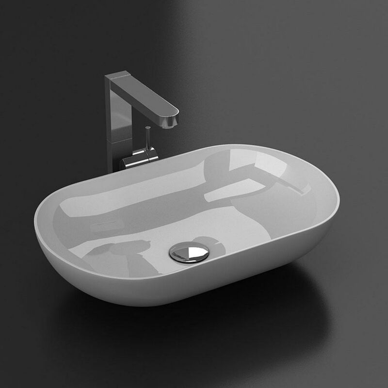 foto del prodotto lavabo da appoggio in marmoresina siena 54 x 34 cm