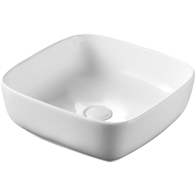 foto del prodotto lavabo da appoggio mod. la27 cm 40 x 40 bianco piletta non inclusa